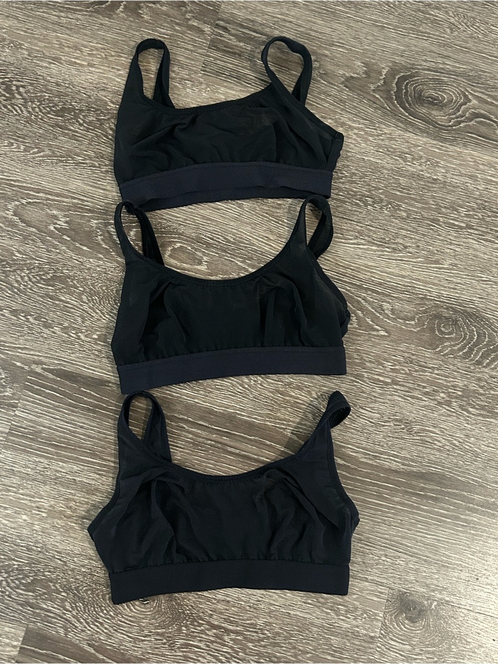 Negative Sieve wireless black bra top - lot of 3 - size 1+